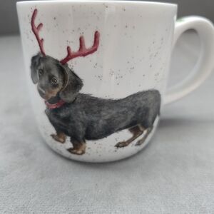 Royal Worcester "Dachshund Through The Snow" Mug